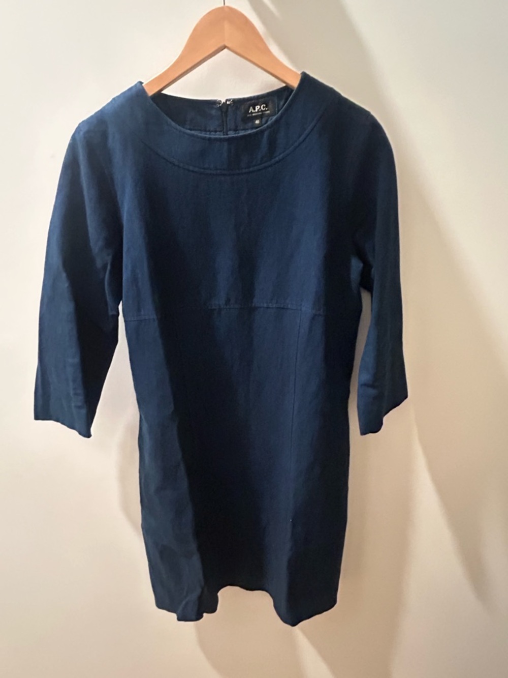 A.P.C. Women's Navy Shift Dress Top
